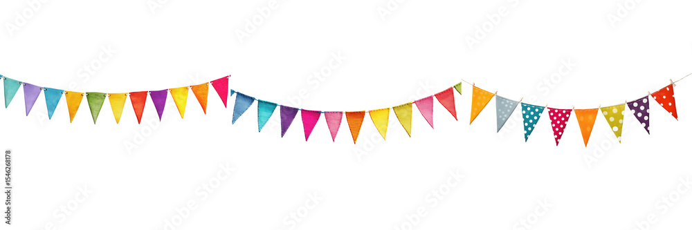 Fototapeta premium Outdoor celebrations with colorful bunting for a festive atmosphere