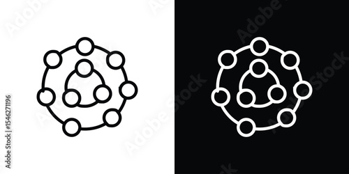 Antioxidant icon in black. flat graphic vector icon