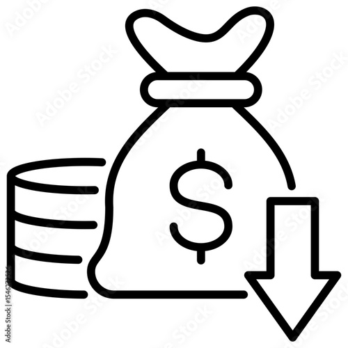Reduction Line Icon