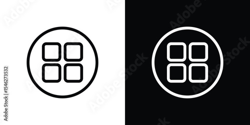 Apps icon in black. flat graphic vector icon
