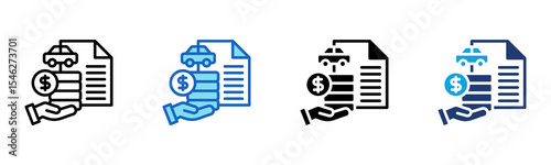 Lease Option icon Multi Style Vector Illustration 