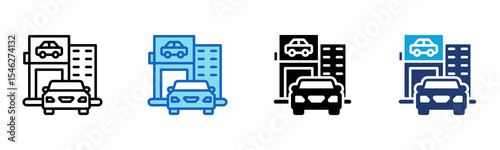 Car Dealer icon Multi Style Vector Illustration 
