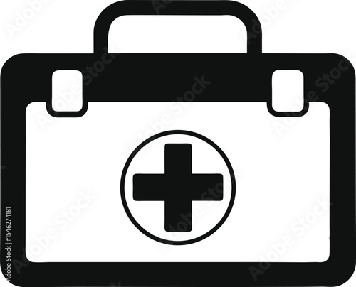 first aid kit icon vector