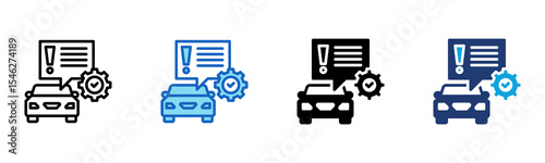 Vehicle Specs icon Multi Style Vector Illustration 
