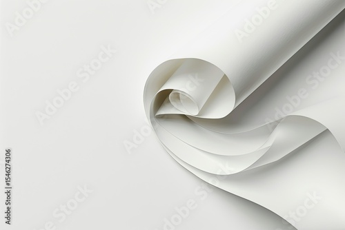 High Quality Image of Curled Paper Corner Revealing Blank Space for Design