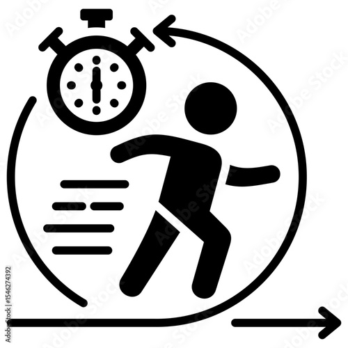 Agility Glyph Icon