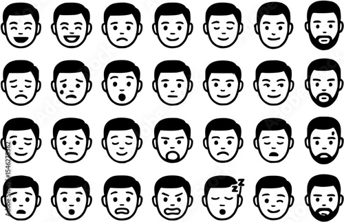 Black&White_Emoji_Faces