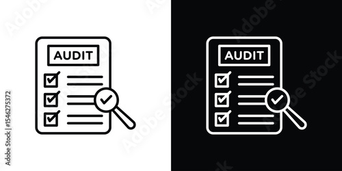 Auditors icon in black. flat graphic vector icon