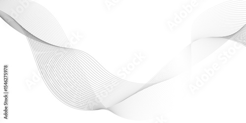 abstract wave element for design, technology line stripe isolated science digital flowing black line,  White black color halftone spotted background.
