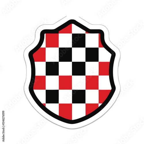 Checkerboard sticker