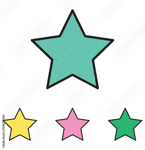 Star Graphic Ideal for Backgrounds Logos and Decorative Elements in Design Projects. Decorative star trendy artwork ravishing abstract vector illustration colorful applicable design. 4 colorful star.