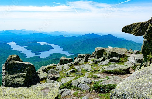mountain landscape of lake placid 