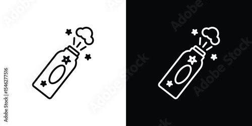 Baby powder icon in black. flat graphic vector icon