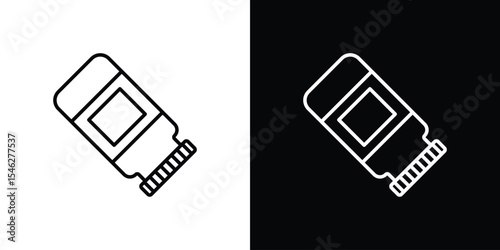 Baby powder icon in black. flat graphic vector icon