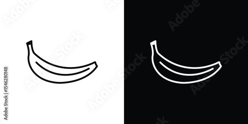 Banana icon in black. flat graphic vector icon