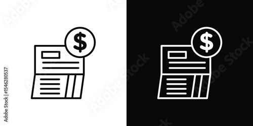 Bankbook icon in black. flat graphic vector icon