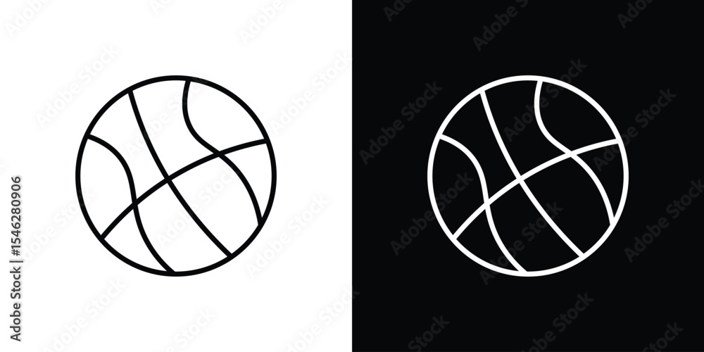Fototapeta premium Basketball icon in black. flat graphic vector icon
