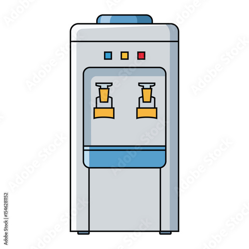modern water dispenser for office and home, providing instant hot and cold water for refreshment.