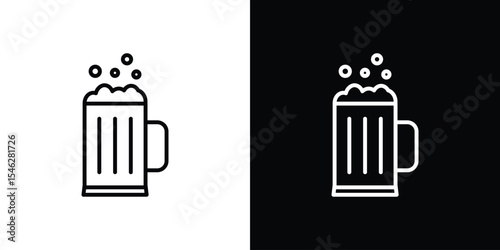 Beer icon in black. flat graphic vector icon
