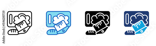 Dough Scraper icon Multi Style Vector Illustration 