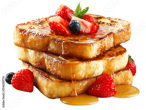 Beautifully Plated French Toast with Honey Drizzle