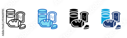 Sourdough Starter icon Multi Style Vector Illustration 