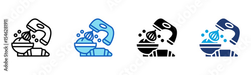 Dough Hook icon Multi Style Vector Illustration 