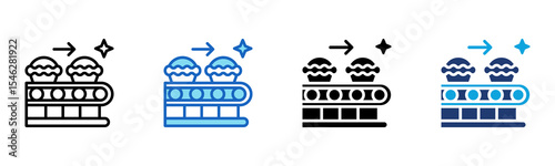 Conveyor Belt icon Multi Style Vector Illustration 