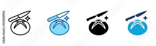 Bread Scoring icon Multi Style Vector Illustration 