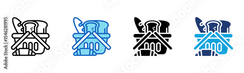 Bread Basket icon Multi Style Vector Illustration 