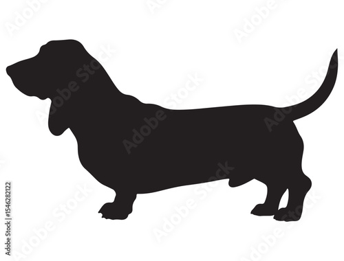 BASSET HOUND DOG SILHOUETTE