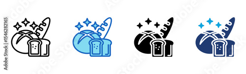 Bakery icon Multi Style Vector Illustration 