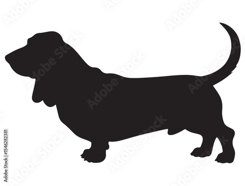 BASSET HOUND DOG SILHOUETTE