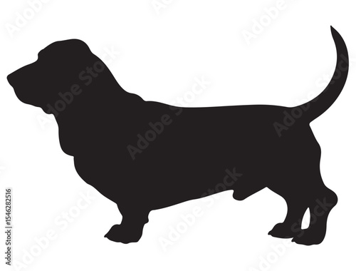 BASSET HOUND DOG SILHOUETTE