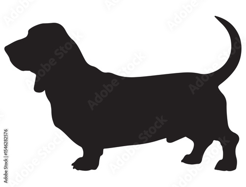 BASSET HOUND DOG SILHOUETTE