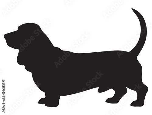 BASSET HOUND DOG SILHOUETTE