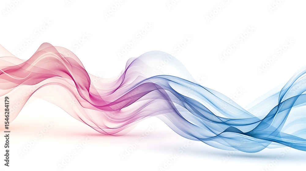Fototapeta premium Elegant flowing pastel blue and pink waves abstract design perfect for backgrounds websites or presentations