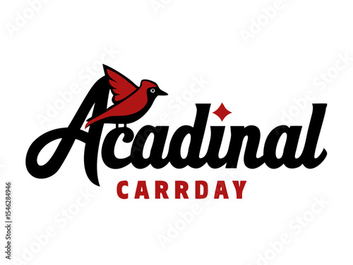 A logo featuring a red cardinal in flight above the word "Cardinal". Simple, modern logo design.