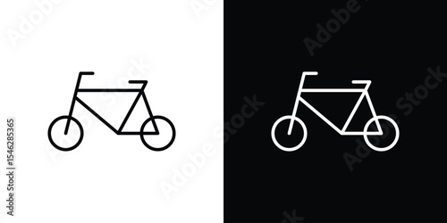 Bicycle icon in black. flat graphic vector icon