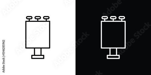 Billboard icon in black. flat graphic vector icon