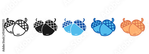 Acorn Icon Set Multiple Style Collection