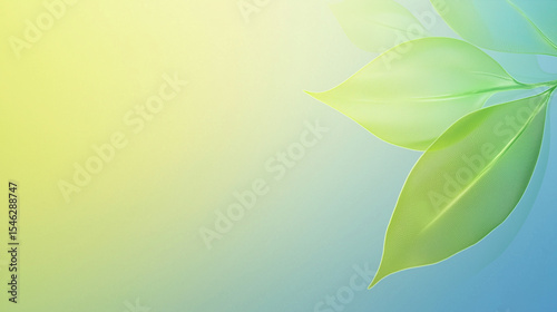Minimalist World Lymphoma Awareness Day Banner With Strong Blue to Gold Gradient Contrast Featuring Lime Green Abstract Leaf or Cell Motif on Right Side Representing Health, Healing, and Awareness