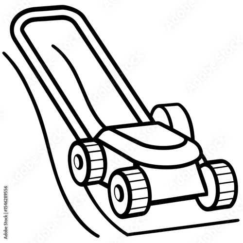 Mower Trail Pattern Outline Vector