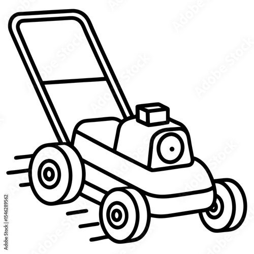 Mower Trail Pattern Outline Vector