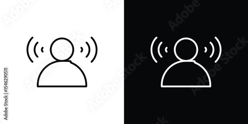 Brand awareness icon in black. flat graphic vector icon