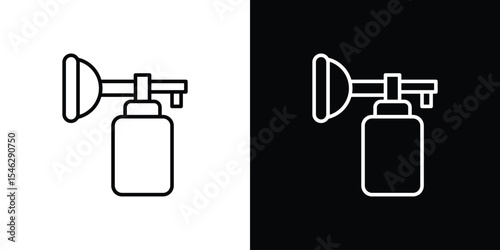 Breast pump icon in black. flat graphic vector icon
