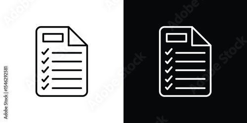 Briefing icon in black. flat graphic vector icon