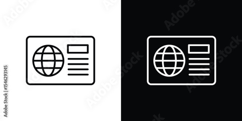 Browser icon in black. flat graphic vector icon