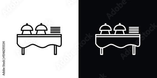 Buffet icon in black. flat graphic vector icon