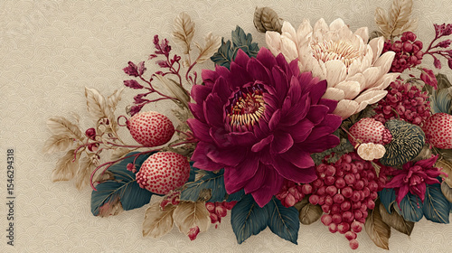 Floral Elegance: A mesmerizing display of floral arrangements with varying textures and colors, creating a visual poem